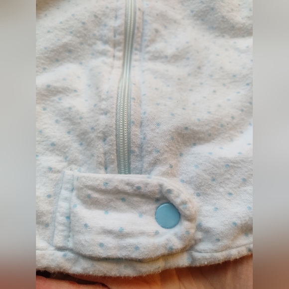 Swaddle Designs 100% Cotton Zzzip Me Sleeveless Blue Swaddle 6-12 Months - Picture 6 of 7